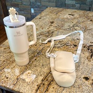 40oz Stanley Beige Tumbler Set with Accessories